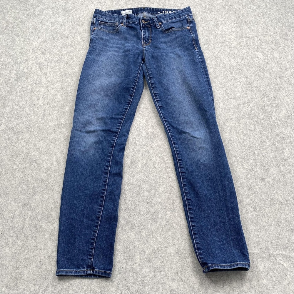 Gap 1969 Always Skinny Jeans Womens 28 (30x29) Blue Med Wash Stretch